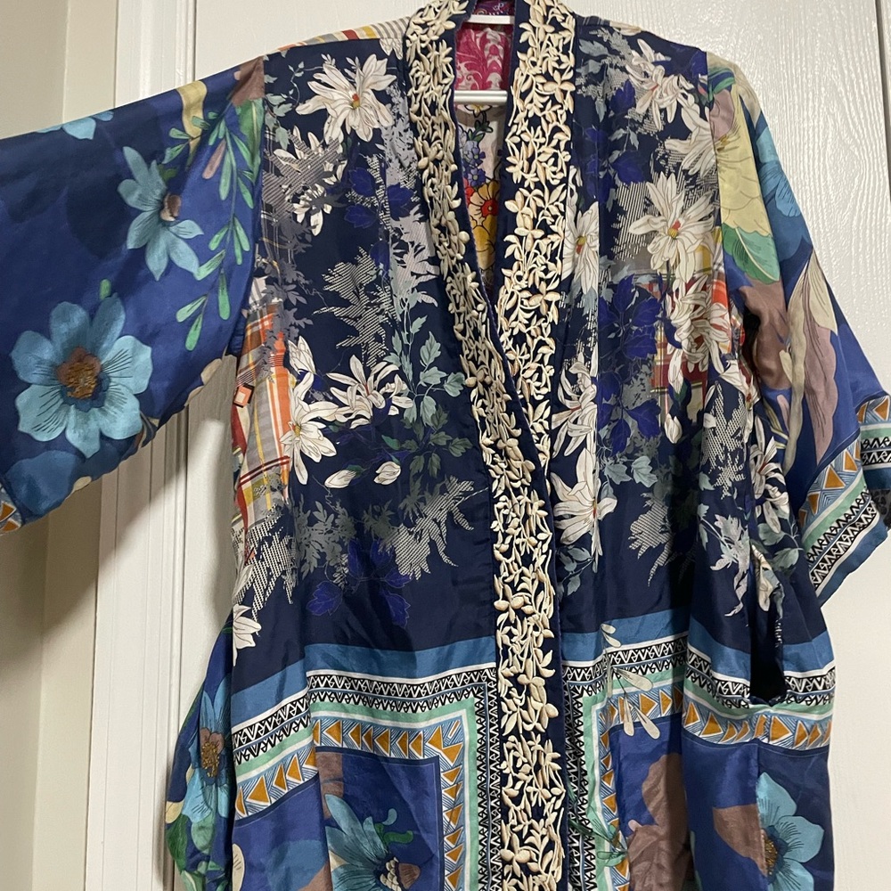 Johnny Was Multicolor Floral Cape - Picture 2 of 6